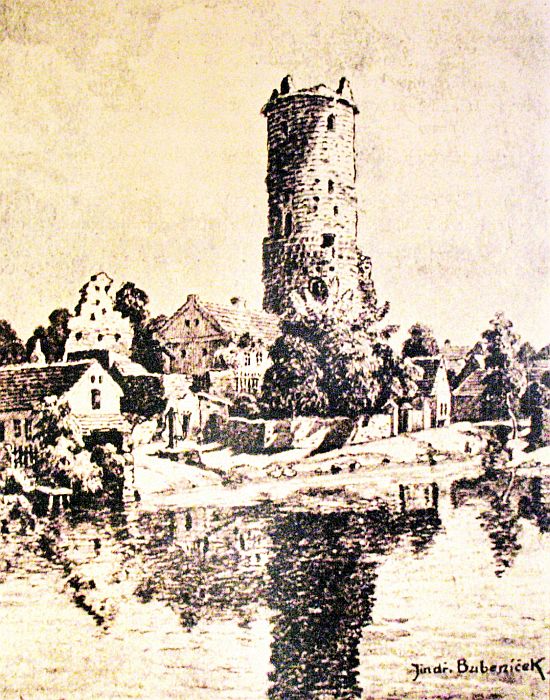 Jindřich Bubeníček, Hrad Jenštejn, kolem r. 1890